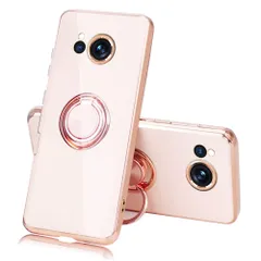 JOOBOY SHARP AQUOS sense7 ケース SHARP アクオスセンス7 / SH-53C / SHG10 用 カバー リング付き メッキ加工 レンズ保護 tpu ソフト ストラップホール付き 耐衝撃 スリム おしゃれ スマホケースのサムネイル