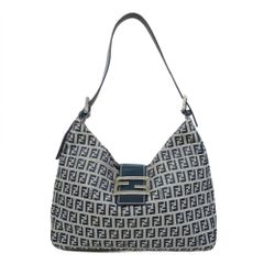 フェンディ(Fendi) フェンディ ショルダーバッグ ズッキーノ ナイロンキャンバス ネイビー レディース