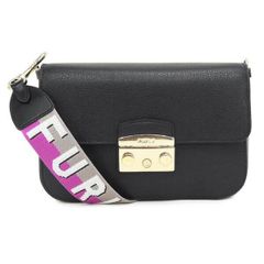 【FURLA / フルラ】レディース バッグ METROPOLIS (WB00838 BX0006 1914S NERO+MARMO VIOLET) ブラック×グレー/パープル 23SS [新品] [訳あり]
