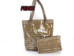 FENDI  トートバッグ ズッキーノ ズッカ クラッチバッグ付 エナメル レザー トートバッグ