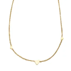 【ゴールド × ワンサイズ】[Cream dot. クリームドット公式] ネックレス レディースステンレス製 金属アレルギー つけっぱなし サージカルステンレス ショート チェーン ハート ハートプレート 小さめ ミニ 大人