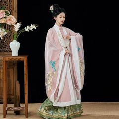 鈴兰烟 对襟衫半裙 刺繍入り 新中式 改良 日常 中華漢服 H11＃