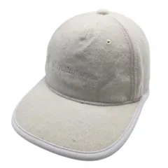 【美品】マンシングウェア キャップ 白 起毛素材 ウール混 レディース F(55-59cm) ゴルフウェア Munsingwear