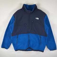 古着 ザ・ノースフェイス THE NORTH FACE デナリジャケット フリース ナイロン フルジップ POLAR TEC 大きいサイズ XXL  ブルー メンズ