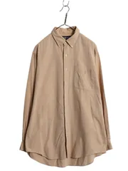 【お得なクーポン配布中!】 90s ラルフローレン ヘリンボーン ストライプ 長袖 ボタンダウン シャツ メンズ L 古着 オールド ポロ 長袖シャツ コットン ワンポイント 