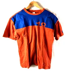 ギャップ Gap Tシャツ 半袖  コットン100％ ナンバー 袖ワンポイント ツーカラー オレンジ ブルー XXLサイズ 2025081600183