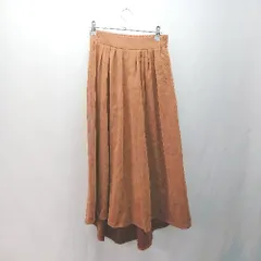 ◇ Sonny Label バックウエストゴム スウェード生地 カジュアル ロング丈 フレア スカート 表記なし ブラウン レディース E  【1308160031384】