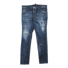新品未使用 DSQUARED2 ディースクエアード ペイント デニム 50 DSQUARED2 ディースクエアード ストレッチ ラインストーン