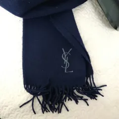 美品　イヴサンローラン　ストール　マフラー　ロゴ　大判　YSL 楽天市場】ブランド マフラー（ブランドイヴ・サンローラン