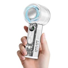 即納：ハンディファン 冷却プレート搭載【-20℃瞬間冷却・無段階100段＆段階調節対応・1台多役・2025新登場】超高速暴風 大容量 長時間稼働 手持ち/卓上/手首掛け4way LED残量表示 軽量 小型 ミニファン 熱中症対策 暑さ対策 コンパクト 静音 1