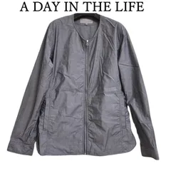 値下げ不可 A DAY IN THE LIFE ユナイテッドアローズ メンズ ブルゾン ジップアップジャケット 春 夏 グレー XL 無地