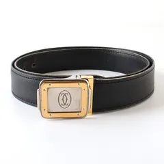 カルティエ Cartier レザーベルト ブラウン 焦茶 ヴィンテージ 希少 カルティエ Cartier VERMEIL Tank マストタンク クォーツ 腕時計