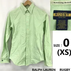 ラルフローレン ラグビー/RALPH LAUREN RUGBY★長袖ドレスシャツ【size:0/レディースXS/green/緑系】ボタンダウン/TOPS/SHIRTS◆sBH972<sale>