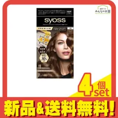 syoss(サイオス) クレイクリーム ヘアカラー 4N ナチュラルブラウン 1組入 4個セット まとめ売り