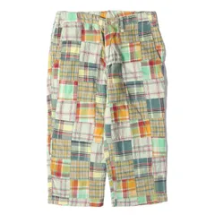 GOOD ENOUGH グッドイナフ パンツ サイズ:M / 00s マドラスチェック パッチワーク クロップドパンツ / ライトグリーン系 / 00年代 アーカイブ / ボトムス ズボン【メンズ】【中古】のサムネイル