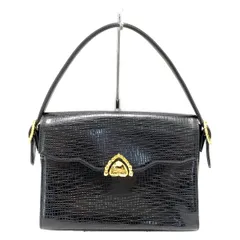 Ungaro(ウンガロ) ハンドバッグ - 黒 型押し加工 レザー