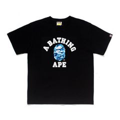 【A BATHING APE 】 2色選択可能  アベイシングエイプ 迷彩Ｔシャツ  男女兼用 カジュアル ストリート プリント 春夏 おしゃれ 半袖 黒白 ブラック ホワイト ZXC151