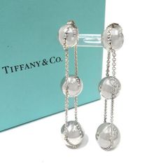 美品 TIFFANY&Co ティファニー T&CO ハードウェア トリプルドロップ スターリングシルバー シルバー925 ピアス 箱付き 47242