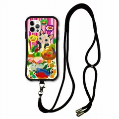 [iPhone14 Pro] iPhoneSE 第3世代 / 第2世代 スマホショルダー付 i-coronケース iPhone15 iPhone14 iPhone13 12 11 スマホケース カバー 肩掛け 斜め掛け アニマル柄 おしゃれ ニャンコ ネコ サ