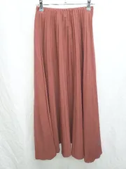 ◇ Θ Lily Brown リリーブラウン ロング プリーツ スカート サイズF ボルドー系 レディース P  【1408200035133】