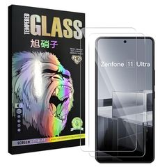 対応 Zenfone 11 Ultra ガラスフイルム 【2枚セット- AGC旭硝子 - 高 品質】 zenfone11 ultra フイルム 液晶 保護フィルム 強化ガラス ケース 【 日本旭硝子素材採用 硬度9H 耐衝撃 飛散防止 超薄 厚さ0.26m 0