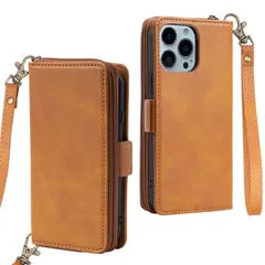 iPhone 13 Pro Max ケース 手帳型 多財布デザイン アイフォン13 プロ マックス カバー 手帳 専属ストラップ iPhone13 プロ マックス スマホケース サイドマグネット スタンド機能付き アイフォン13 Pro Max 手