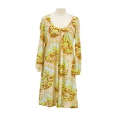 フランシュリッペ franche lippee Cherir la femme カットソーワンピース きのこ Mサイズ グリーン×ベージュ レディース s_z F-M9476