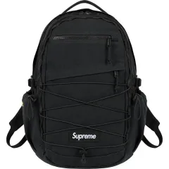 ダブルボードストラップ付　バックパック　リュックサック　ブラック　シュプリーム 18％OFF》ボードストラップ付きリュック［ブラック］