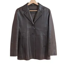 MULBERRY(マルベリー) ジャケット サイズ10 L レディース - ダークブラウン 長袖/レザー/ステッチ/春/秋のサムネイル