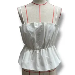 新品 未使用 タグ付 ZARA ザラ シャーリングポプリン トップス ビスチェ キャミソール ホワイト 白 サイズXS レディース 夏 ゴーゴー古着マルイ北千住店 7 No.373