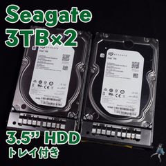 【2台セット】Seagate Exos 3.5インチHDD 3TB ST3000NM0005 トレイ付き 中古品【SG3T-K1/K2(t)】