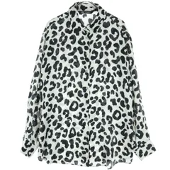 ZARA ザラ 総柄 長袖 シャツ XL ブラック レディース 古着