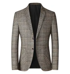 ビジネス スーツ サイズ 大きい カジュアル 秋冬 チェックジャケット テーラードジャケット おしゃれ メンズ スリム ジャケット … [AYISTELU]