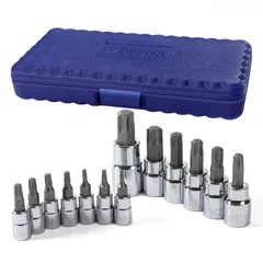【特価セール】トルクスレンチ 差込角 6.35mm トルクスビットソケットセット 9.5mm 12.7mm WORKPRO 13点1セット