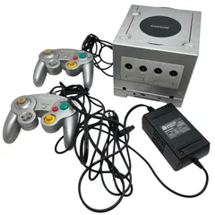 【管33645】動作未確認☆Nintendo ゲームキューブ シルバー 本体＋純正コントローラー2個＋ACアダプター＋ゲームボーイプレイヤー
