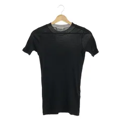 AURALEE スーパーハイゲージシアーリブボートネックT ブラック0 AURALEE＞シアーリブ ボートネック Tシャツ