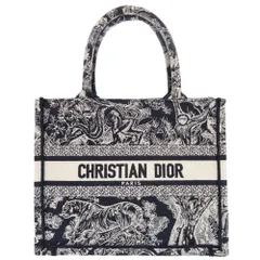 新品同様 クリスチャンディオール ブックトート スモール キャンバス ネイビー トートバック 1159 Christian Dior