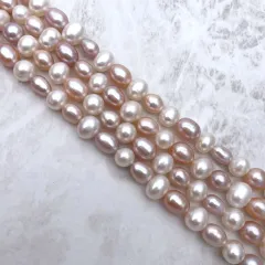 本真珠　淡水バロックパールペアルース　ブラウンメタリックカラーDB364 バロックパール ドロップ 淡水 真珠 ルース 片穴 8～9mm 25個