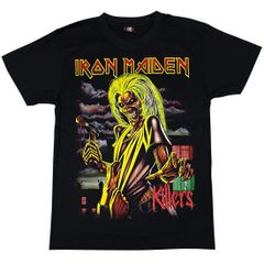 【土日も発送】IRON MAIDEN アイアンメイデン キラーズ 黒 Killers メンズ レディース ロックＴシャツ バンドＴシャツ ブラック 半袖 RockYeah