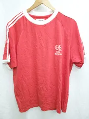 ◇ ◎●未使用●⊂ CIAOPANIC タグ付き　刺繍　ロゴ　ライン 半袖 Tシャツ　カットソー サイズF レッド レディース P  【1409250028793】