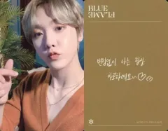 【中古】コレクションカード(男性) ASTRO/ユン・サナ(Yoon San Ha)/裏面背景茶・印刷メッセージ白/CD「BLUE FLAME」(THE BOOK ver.)特典セルフィー・フォトカード