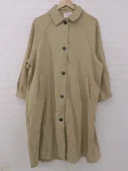 ◇ ●未使用● ◎ Samansa Mos2 blue タグ付 ウォッシャブル 長袖 ステンカラーコート サイズF ベージュ レディース P 1308040019372