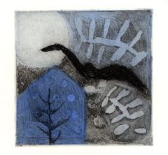 真作 大谷一良 木版画 アルプス 山の版画家 その1 サインあり - メルカリ