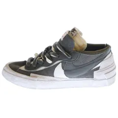 NIKE (ナイキ) ×sacai BLAZER LOW IRON GREY サカイ ブレーザー ローカットスニーカー ホワイト/グレーUS9.5/27.5cm DD1877-002