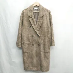 ◇ ⊇ a.g.plus エージープラス チェック 長袖 ロングコート サイズF ブラウン系 レディース E  【1502180069352】のサムネイル