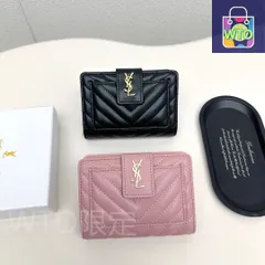 【今日特価】YSL Saint Laurent サン・ローラン ミニ財布シリーズ 頭層の小羊皮を使用