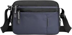 Azul Mar ショルダーバッグ メンズ 撥水 軽量 斜めがけ 多収納 ボディバッグ 防水 小さめ ミニバッグ 横型 サコッシュ 多機能 サブバッグ 旅行 通勤 アウトドア(ネイビー)