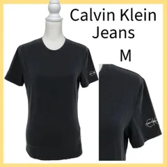 M Calvin Klein Jeans カルバンクライン ジーンズ ブランドロゴあり Tシャツ クルーネック CK ブラック 半袖 シンプル メンズ Mサイズ 有名ブランド 定番のブラックTシャツ＾＾　KKB2-24