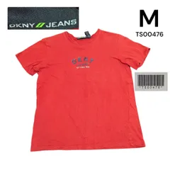 DKNY JEANS 古着プリント半袖Tシャツ M レッド    TS00476
