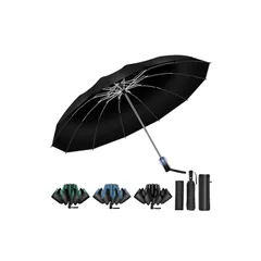 折りたたみ傘【2024年逆折り式】折り畳み傘 おりたたみ傘 ワンタッチ 自動開閉 UPF50+ UVカット 超撥水 メンズ傘 超大サイズ 長持ち 耐強風設計 頑丈男子日傘 晴雨兼用 梅雨対策 台風対応 豪雨対応 紫外線遮蔽 収納ポーチ付き メンズ レディー 1